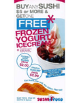 Grand Opening Sale! Free Frozen Yogurt Icecream, with $5 Purchase of Sushi at Sushi YOGO, Sydney