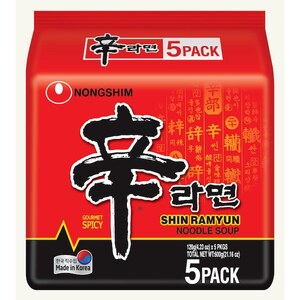 Nongshim Shin Ramyun, Kimchi Noodles or Samyang Ramen Spicy 5 Pack $5 @ Woolworths