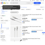 Cygnett Armoured USB-C/Lightning/USB-A Cables $4 + $5 Delivery @ The Good Guys eBay