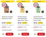 Half Price Vaseline Lotion 750ml $8 @ Coles