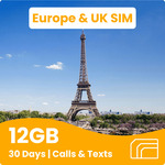 Europe & UK Travel SIMs: 40% off SIM Cards (Free Delivery), 25% off eSIMs @ SimsDirect