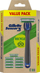 Gillette Sensor3 Razor with Blades Refill 10-Pack $5.39 + $7.95 Delivery ($0 C&C/ in-Store/ $70 Order) @ Shaver Shop