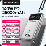 MOVESPEED M25 Pro 140W PD 25000mAh Power Bank US$46.91 (~A$74.35) Shipped @ Movespeed Official Store AliExpress