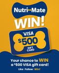 Win a $500 Visa Gift Card from Nutri-Mate Pet Foods
