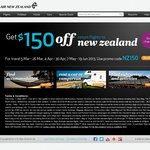 Air New Zealand $150 off from AU to New Zealand (5-26 Mar, 4-30apr, 7 May-19 Jun)