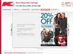 K-Mart 20% of Mens, Womens and Kids Clothing