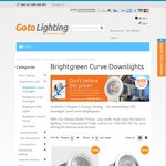 Brightgreen D900 Curve Classic LED Downlight | Warm-White | 55° 45° 30x90° Beam 12x for $69AUD/ea