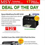 Epson Workforce Pro 4530 $125 after Cash Back at MSY Tech