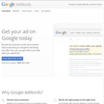 $100 in Ad Credit When You Spend $25 on Google Adwords - New Account Holders Only