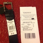 [Limited Stock] 5 Cent Leather Belt (Was $19) @ Kmart