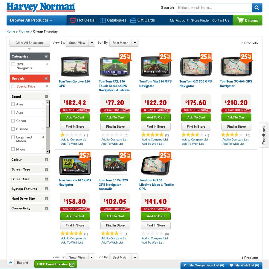 25% Off TomTom GPS @ Harvey Norman. XXL540 $77.20 (From $103) In-Store ...