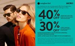 Sunglass Hut Family & Friends 30%-40% Discount Offer