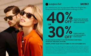 Sunglass hut hot sale coupon 2020