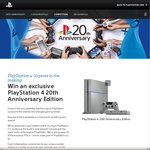 Win 1 of 20 Limited Edition 20th Anniversary PlayStation 4 Consoles from Sony