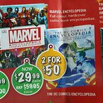 Marvels Encyclopedia + DC Comics Encyclopedia by DK $50 @ QBD Bookstore