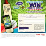 Coles / Coles Express - Win 1 of 5000 $10 Coles Gift Cards - Min. Spend $5 on Cadbury