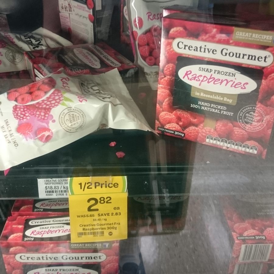 Creative Gourmet Frozen Berries 300g Half Price (2.82) at Woolworths