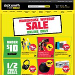 Dick Smith Warehouse Wipeout Sale Batteries from $1 + $5.95 Delivery