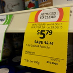 S-26 Gold AR Baby Formula - Reduced to Clear $5.79 @ Coles Helensburgh NSW