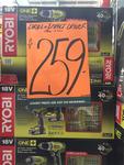 Ryobi Drill / Impact Driver Kit with Hex Bit Set - $259 @ Bunnings (Whitfords WA Only)