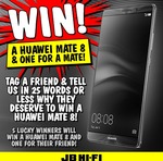 Win 1 of 5 Pairs of Huawei Mate 8 Mobile Phones for Yourself and a Mate from JB Hi-Fi