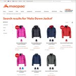 Halo down Jacket $89.99 (Was $279.95) Tee $7.2 Beanie $10.8 @ Macpac (Free Shipping When Spend $100)