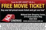Buy One Full Priced Movie Ticket Get One Free @ ACE Cinema Via Shop A Docket