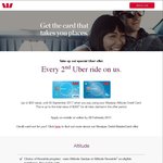 Free Uber Ride Every 2nd Trip, up to $20 Value (up to $300 Total), with New Westpac Altitude Credit Cards ($100 Annual Fee)