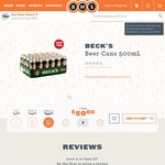 Becks 24x 500ml Beer Cans $50 at BWS