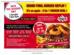 TGI Friday's (VIC Only) - 2 For 1 Burgers - Saturday 2 October