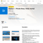 Free: Diarium — Private Diary / Daily Journal (AU $29.95) @ Microsoft Store