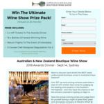Win a Wine Show Prize Package for 2 Worth $1,740 from ANZ Boutique Wine Show