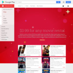 Google Play - $0.99 for Any Movie Rental