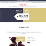 20% off in-Stock Prams, Strollers and Full Price Accessories @ Redsbaby