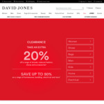 Extra 20% off a Range of Already Reduced Fashion, Shoes & Accessories @ David Jones