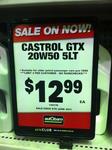 Castrol GTX 20W50 5 Litre Engine Oil - $12.99 at Autobarn