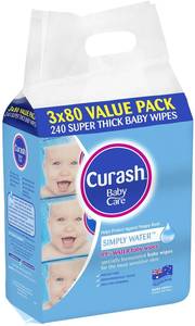 curash simply water wipes