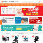 20-60% Off Major Brands @ Baby & Toddler Town
