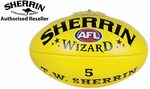 Sherrin Wizard Leather Size 4 AFL Ball - $11.53 + Delivery ($0 with Prime/ $39 Spend) @ Amazon AU