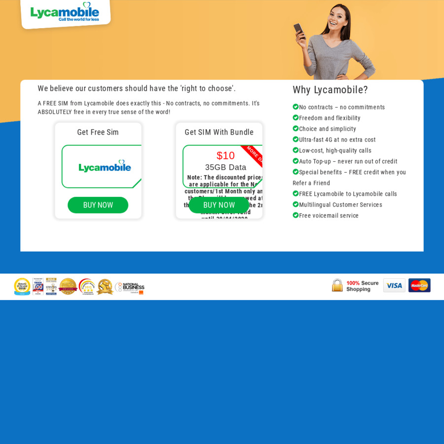 Free SIM Starter Pack from LycaMobile - OzBargain