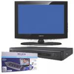SAMSUNG 56cm (22") LCD TV with free DVD player and free Belkin Surge Pack (only $599)