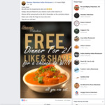 Win a Free Meal for 2 from Shavans at Pakenham