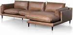 4 Seat Right Hand Leather Sofa $3431.45 + Delivery (Pick up VIC) @ Interior Secrets