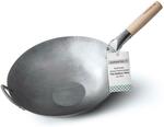 14" Flat Bottom Mammafong Authentic Hand Hammered Carbon Steel Wok, $68.99 Delivered @ Mammafong via Catch