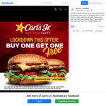 [VIC, NSW] Buy 1 Get 1 Free - 'Famous Star with Cheese' @ Carl's Jr. (Must Mention Facebook Advertisement)