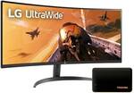 LG 34WP60C-B 34" WQHD 160Hz Curved Ultrawide Monitor + Portable 500GB SSD $599 Delivered ($0 VIC C&C) + Surcharge @ Centre Com