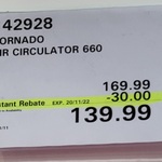Vornado 660 Air Circulation Fan $139.99 (Was $169.99) @ Costco in-Store (Membership Required)