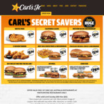 [QLD, NSW, SA, VIC] Coupon Offers from $1 (Waffle Fries), One Coupon Per Visit, Present Image to Claim @ Carl's Jr