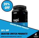 Switch Nutrition WPI 95 Protein Powder 900g $71.96 (36% off) + $9.95 Delivery ($0 with $150 Order) @ Nutrition Capital