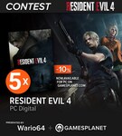 Win 1 of 5 Resident Evil 4 Remake Standard Edition Steam Keys from Gamesplanet
